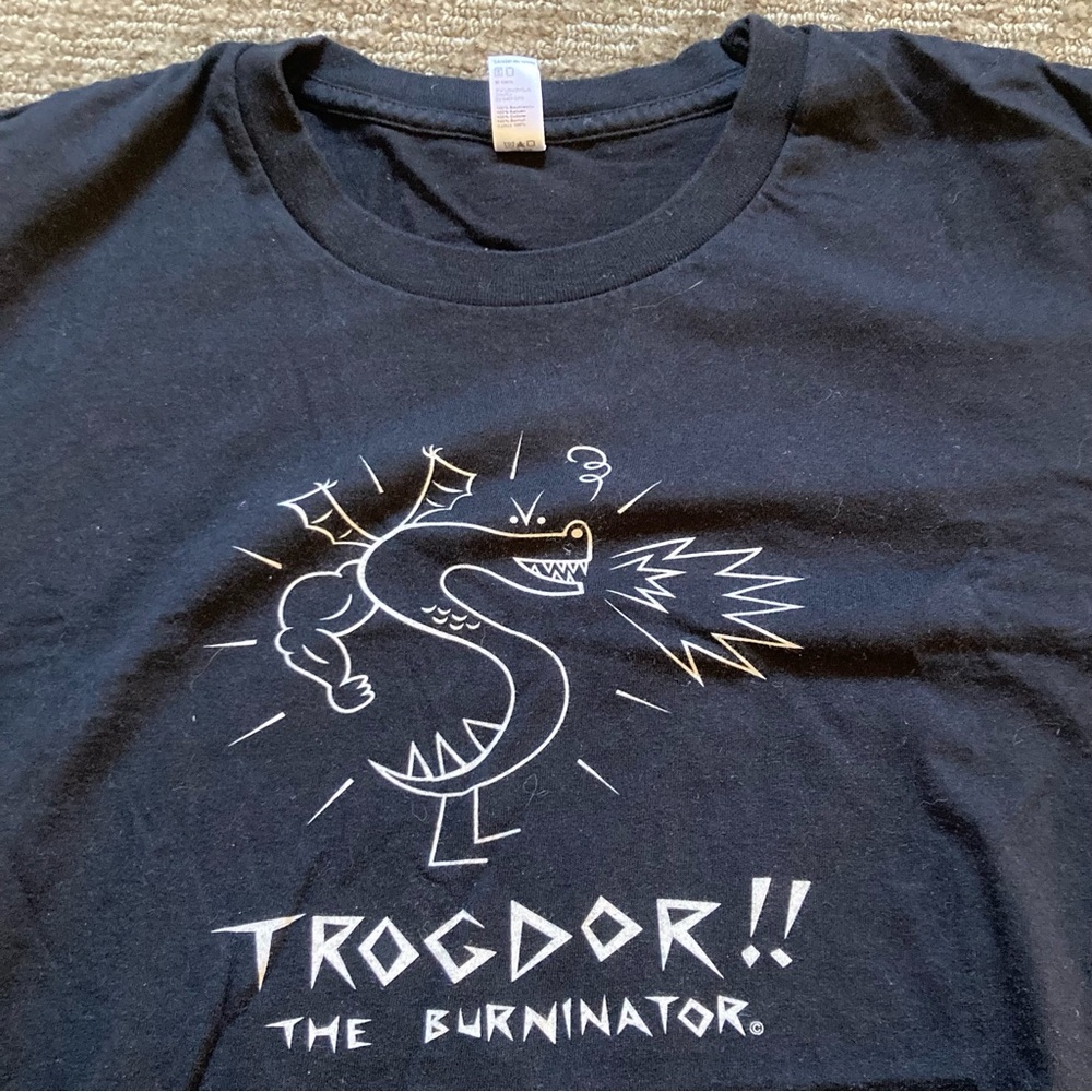 Vintage Trogdor the Burninator t-shirt XL Homestar Runner Strong Bad Y2K
